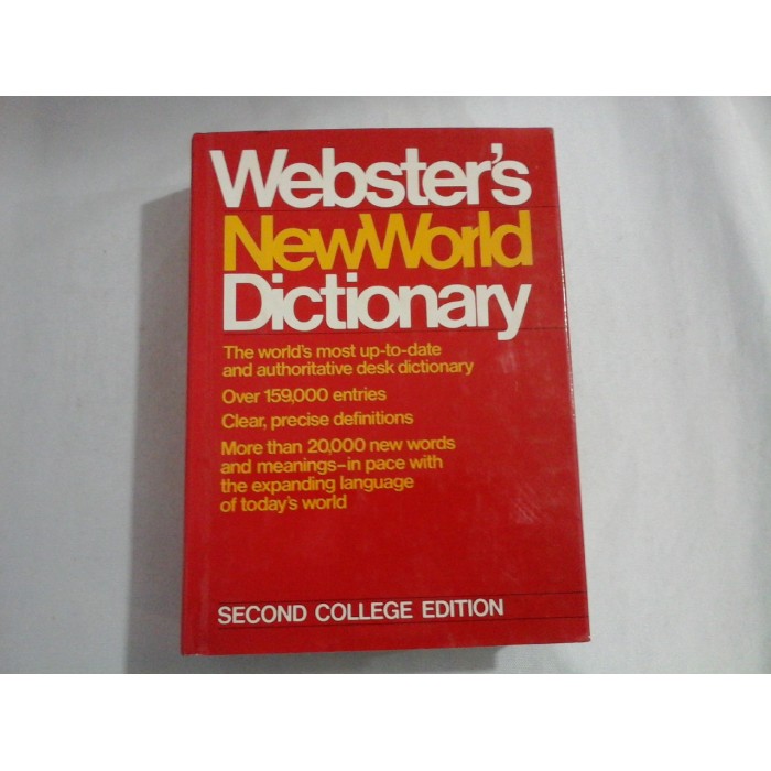     WEBSTER"S  NEW  WORLD  DICTIONARY  of  the American  Language  -  D. B.  GURALNIK  editor in Chief